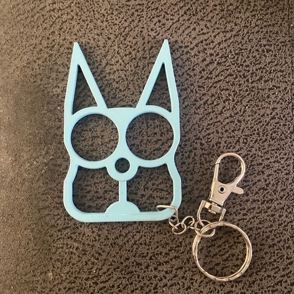 mess around and find out Accessories - Sky blue cat keychain